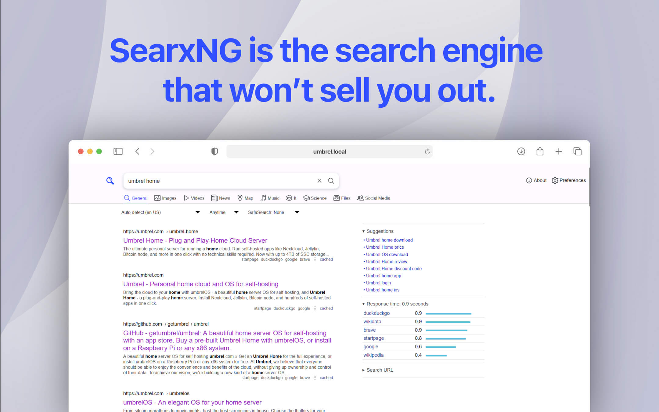 SearXNG screenshot 2