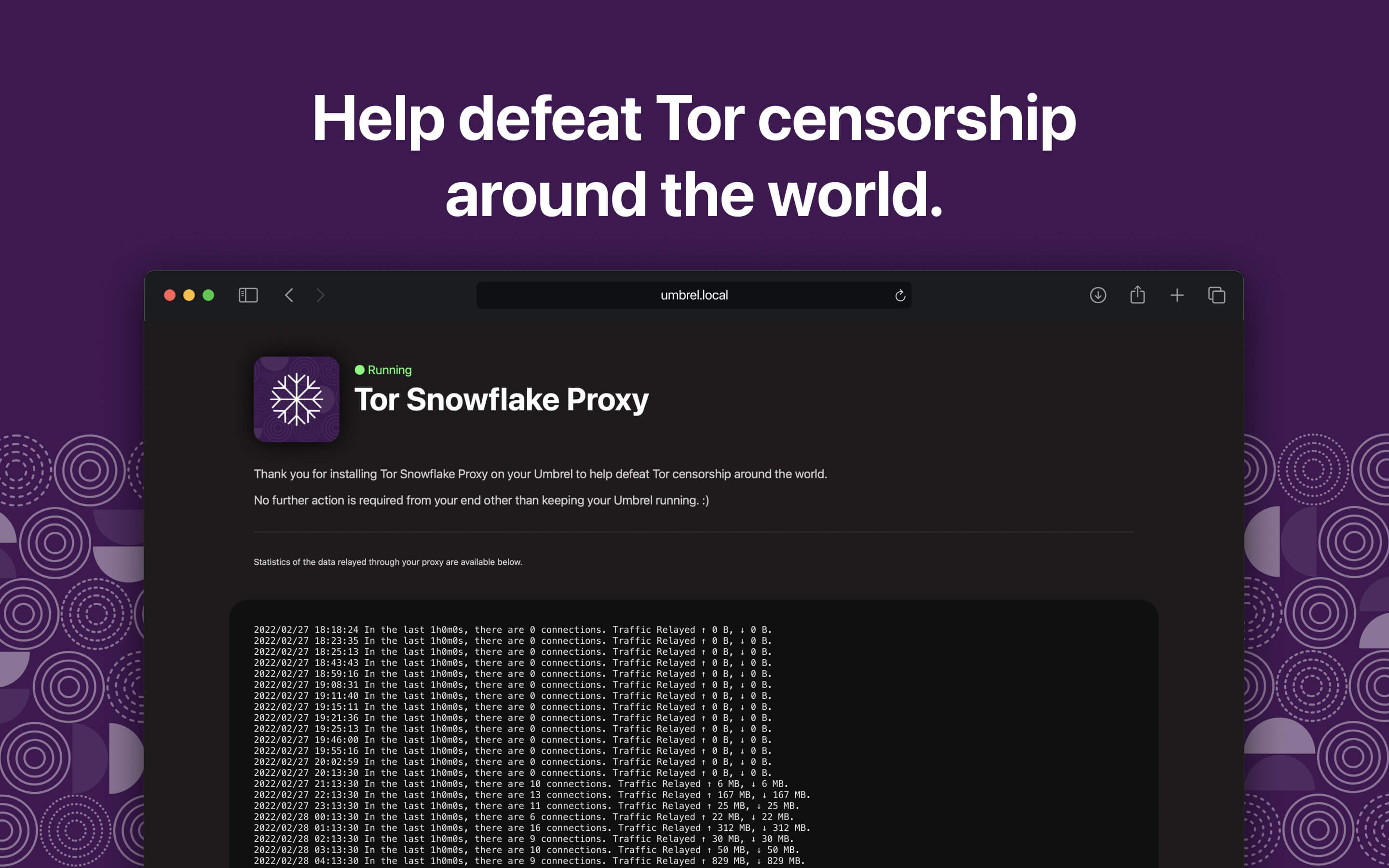 Tor Snowflake Proxy screenshot 1