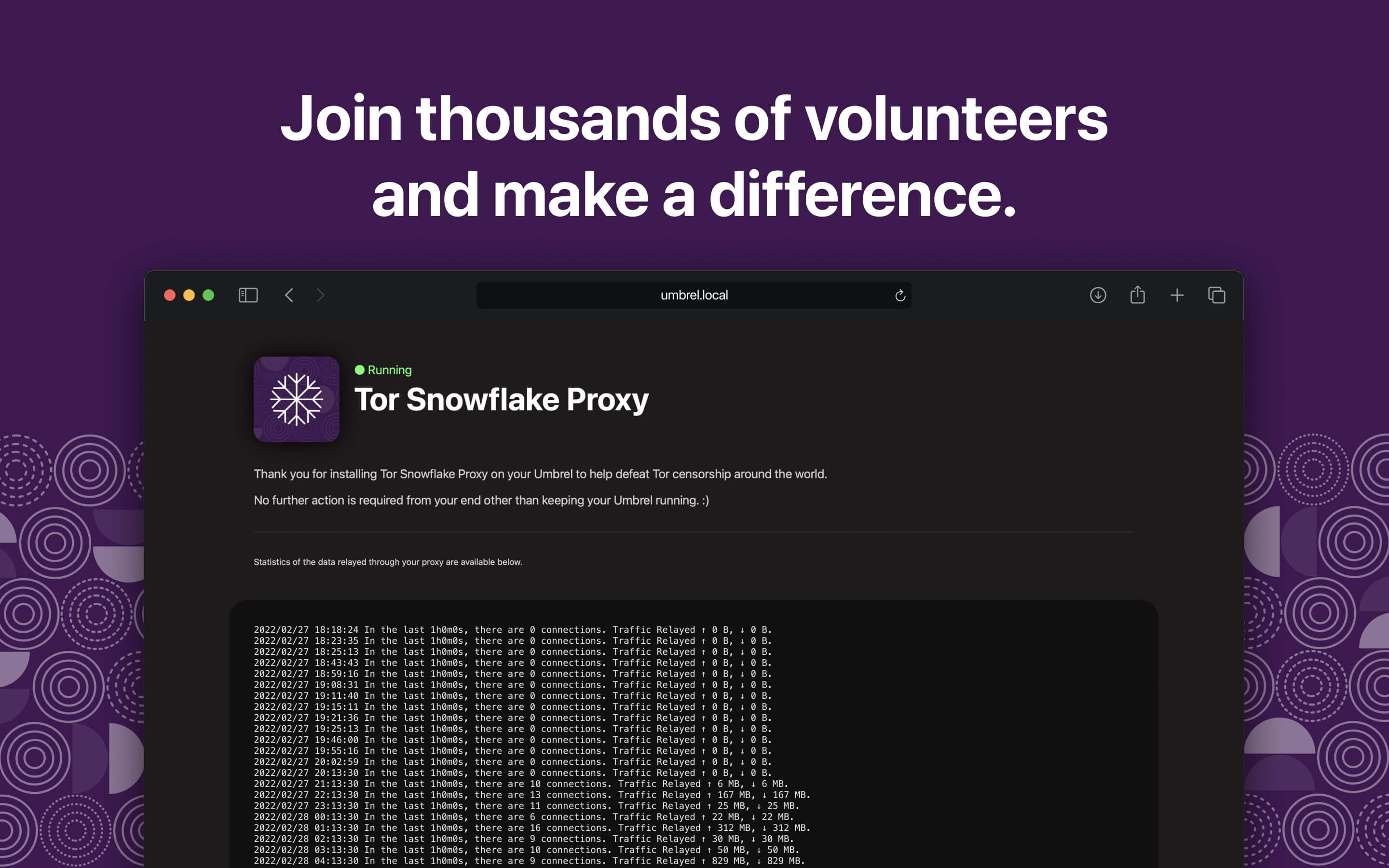 Tor Snowflake Proxy screenshot 3