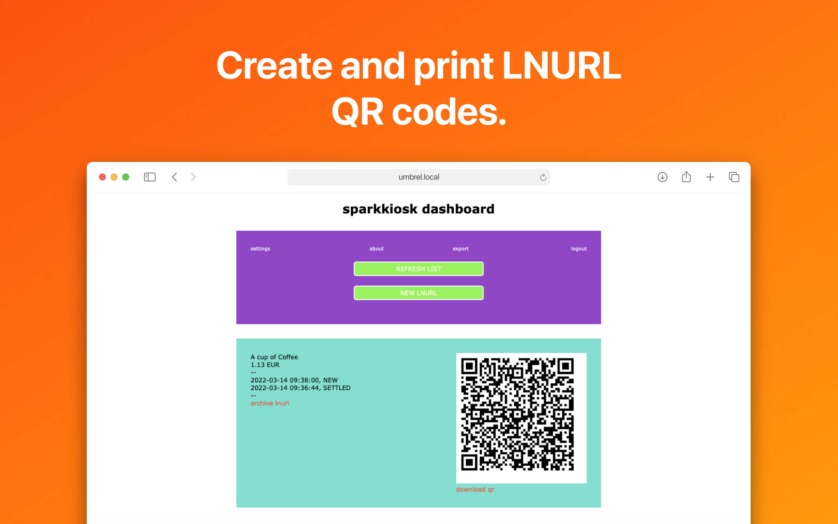 Sparkkiosk screenshot 2