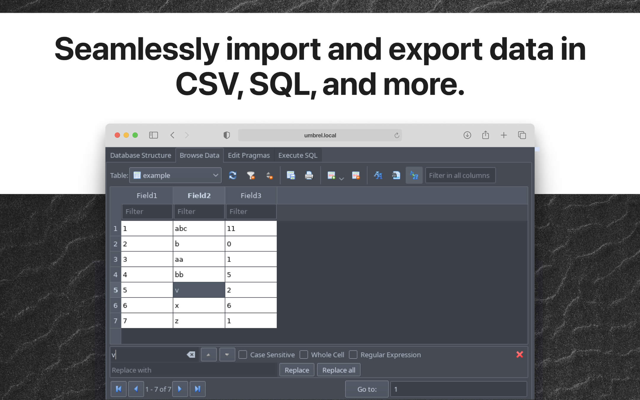 SQLite Browser screenshot 3