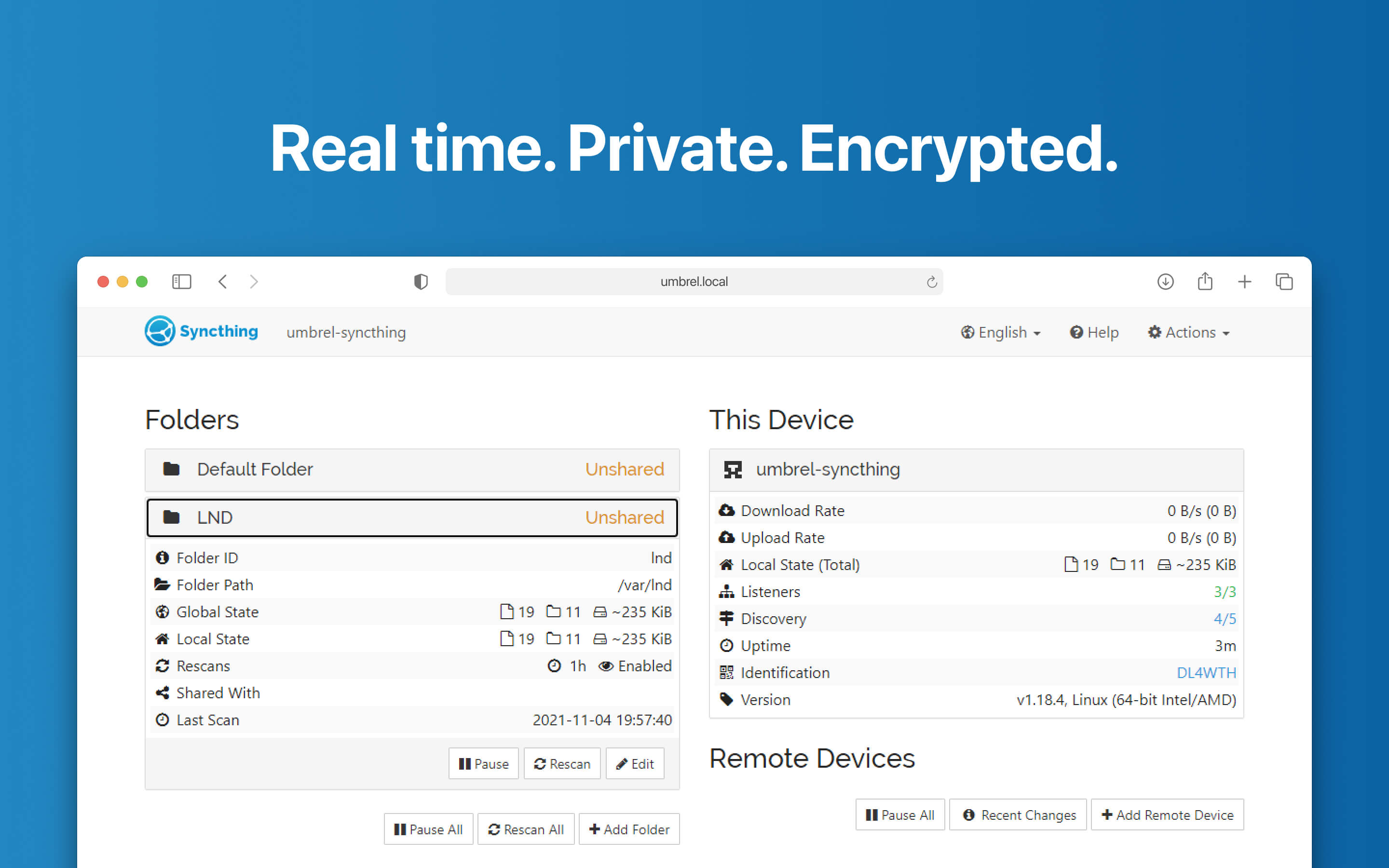 Syncthing screenshot 3