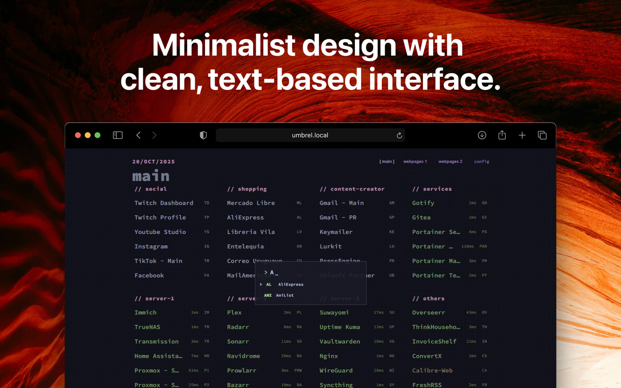 ThinkDashboard screenshot 2