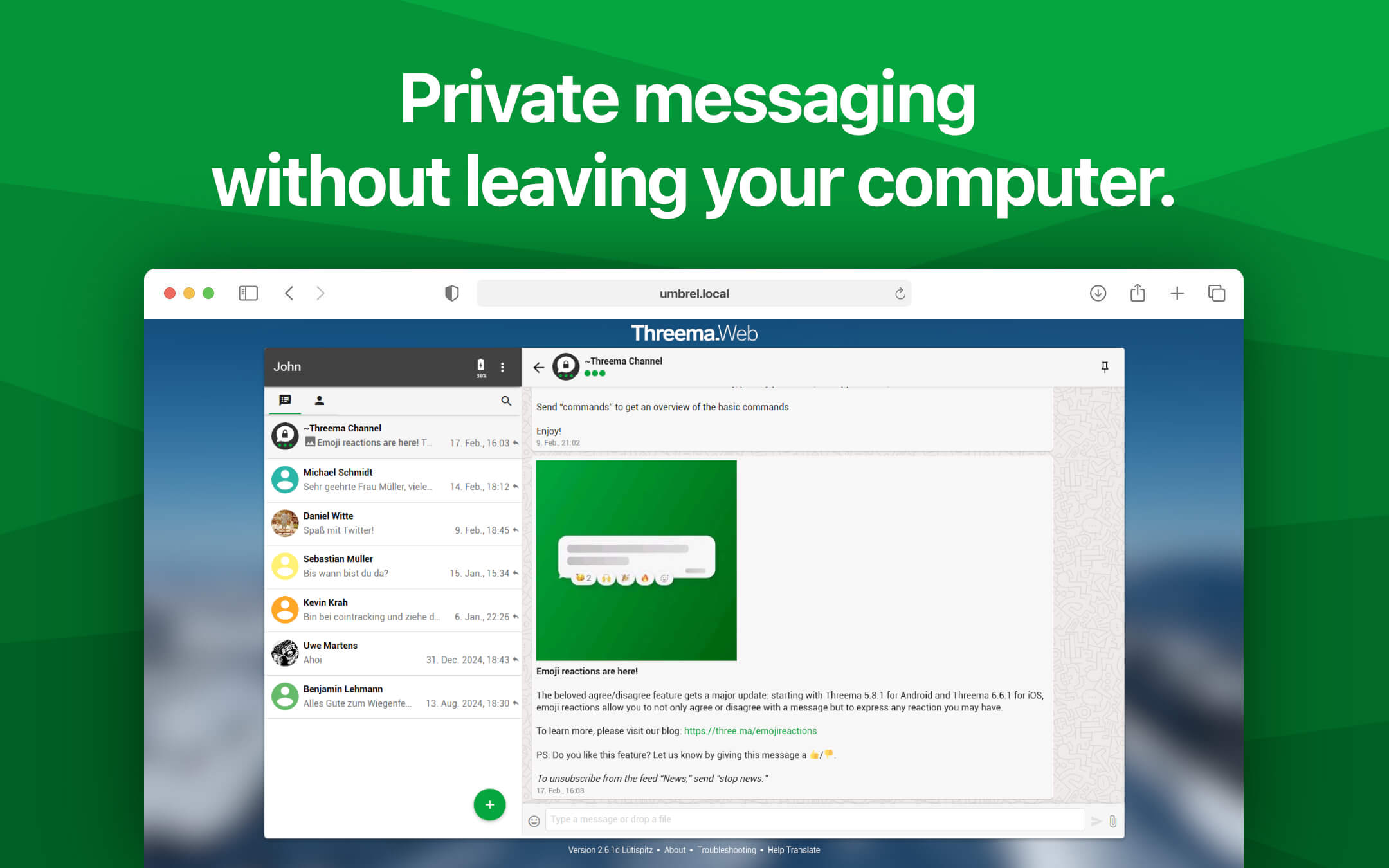 Threema Web screenshot 2