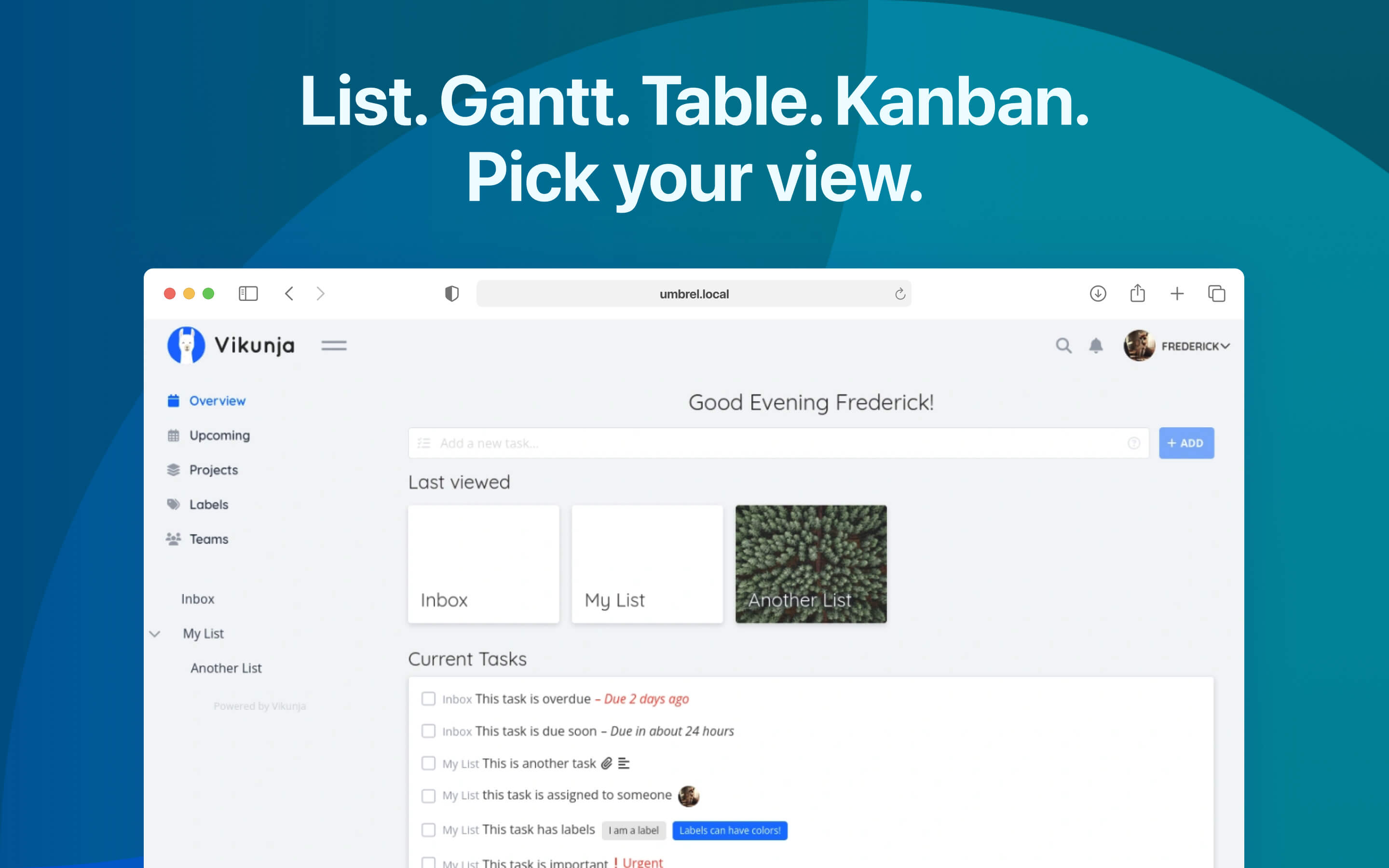 Vikunja screenshot 3