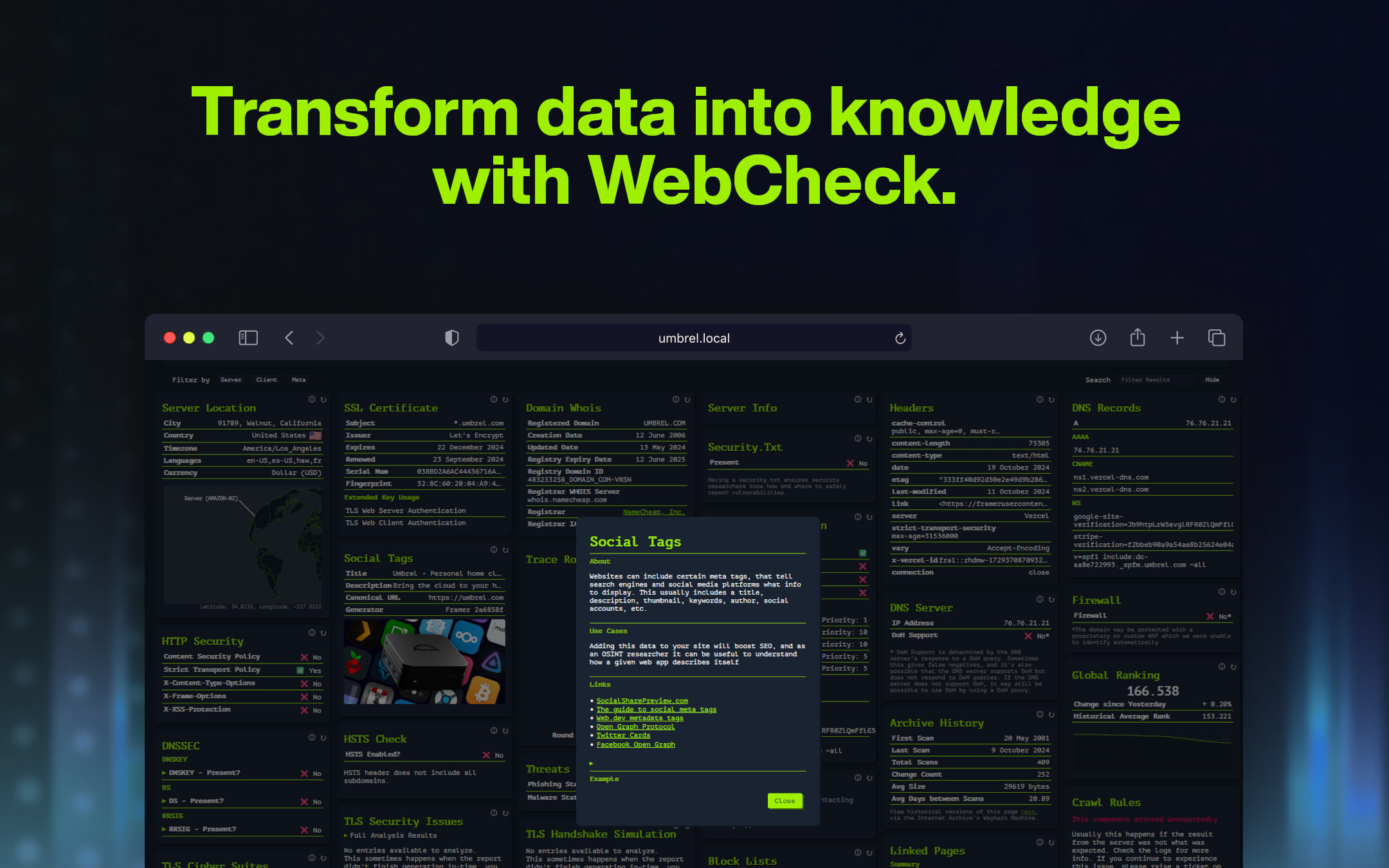 WebCheck screenshot 4