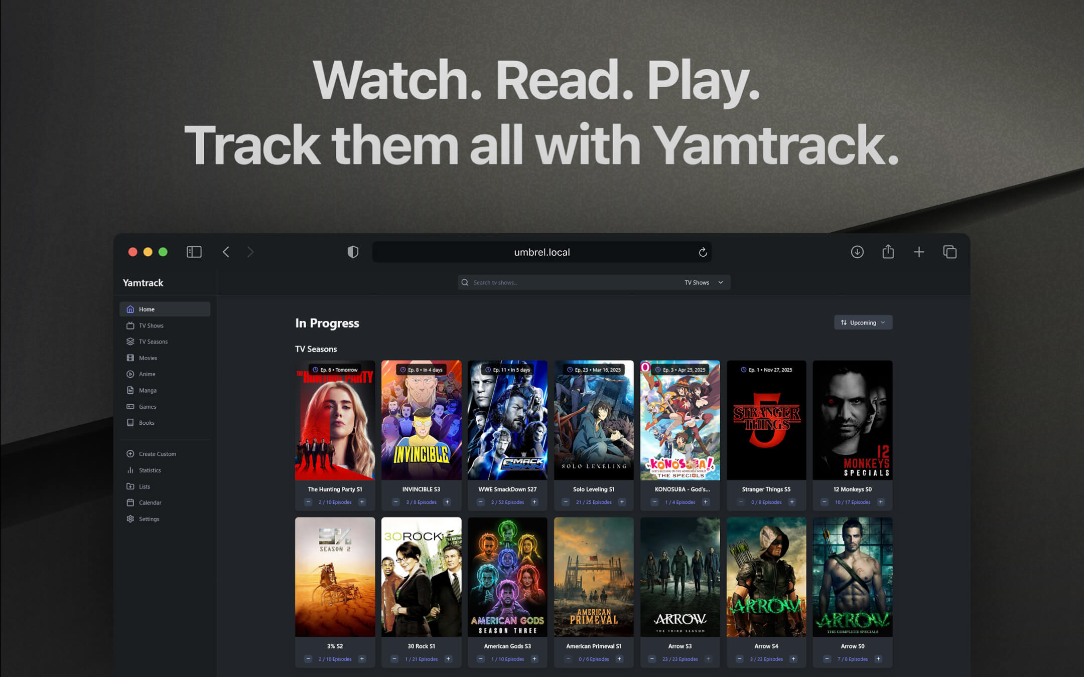 Yamtrack screenshot 1