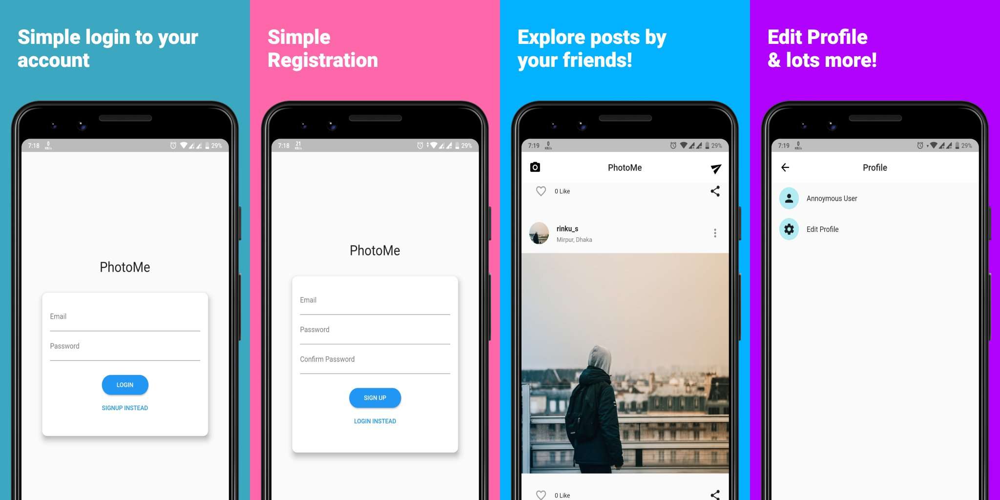 GitHub - utpal-barman/PhotoMe-flutter-social-network-app: PhotoMe is a