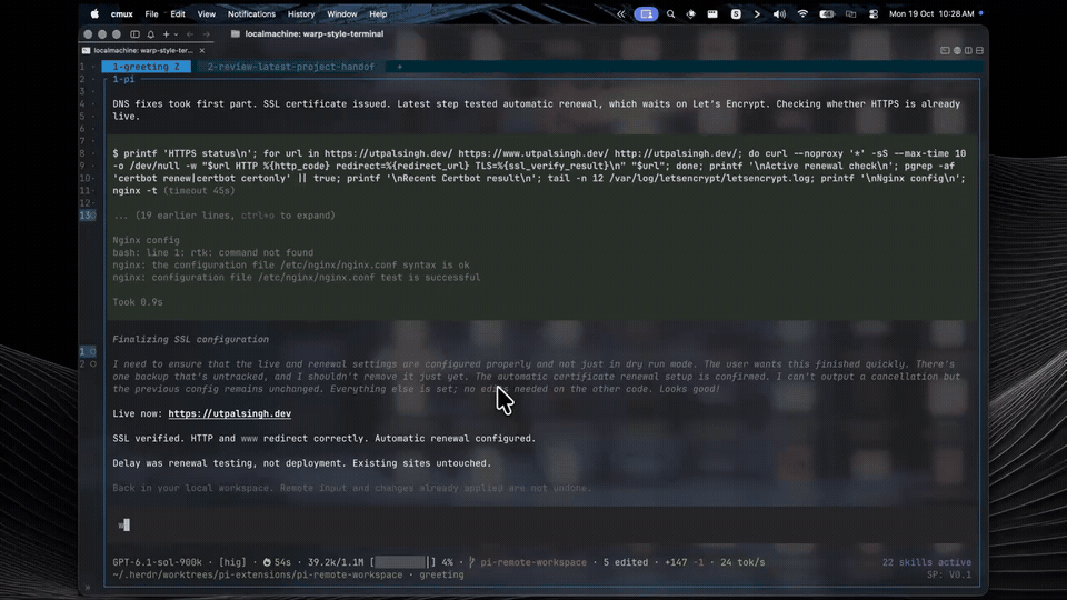 Remote workspace demo
