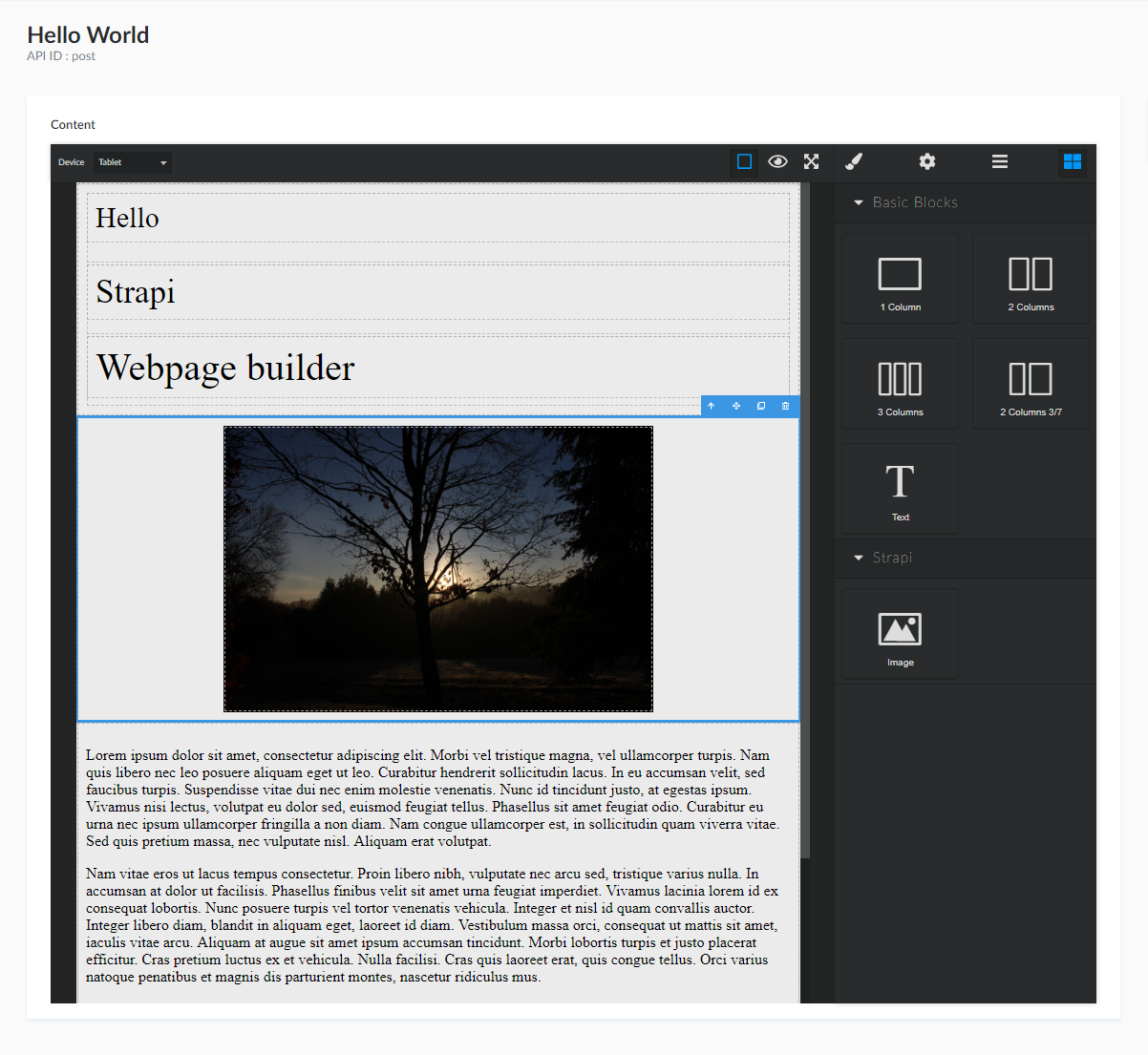 Webpage builder demo