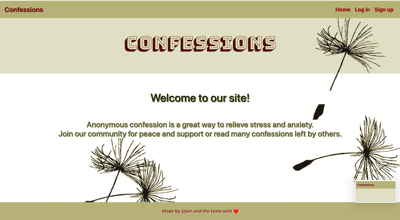 Welcome page