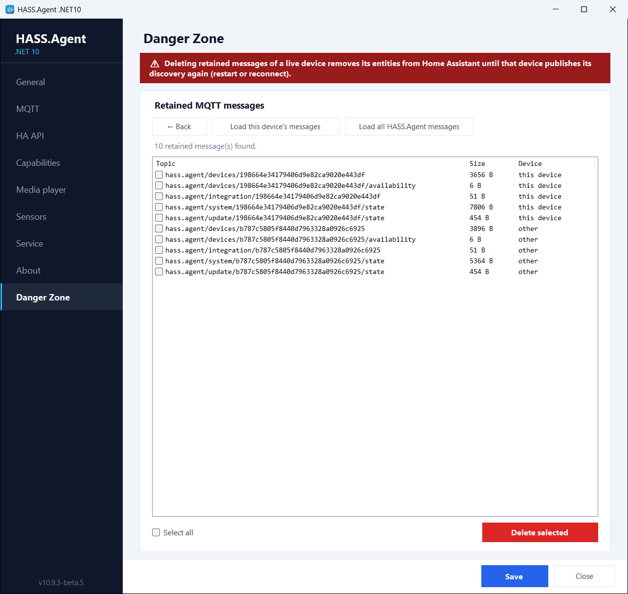 MQTT maintenance