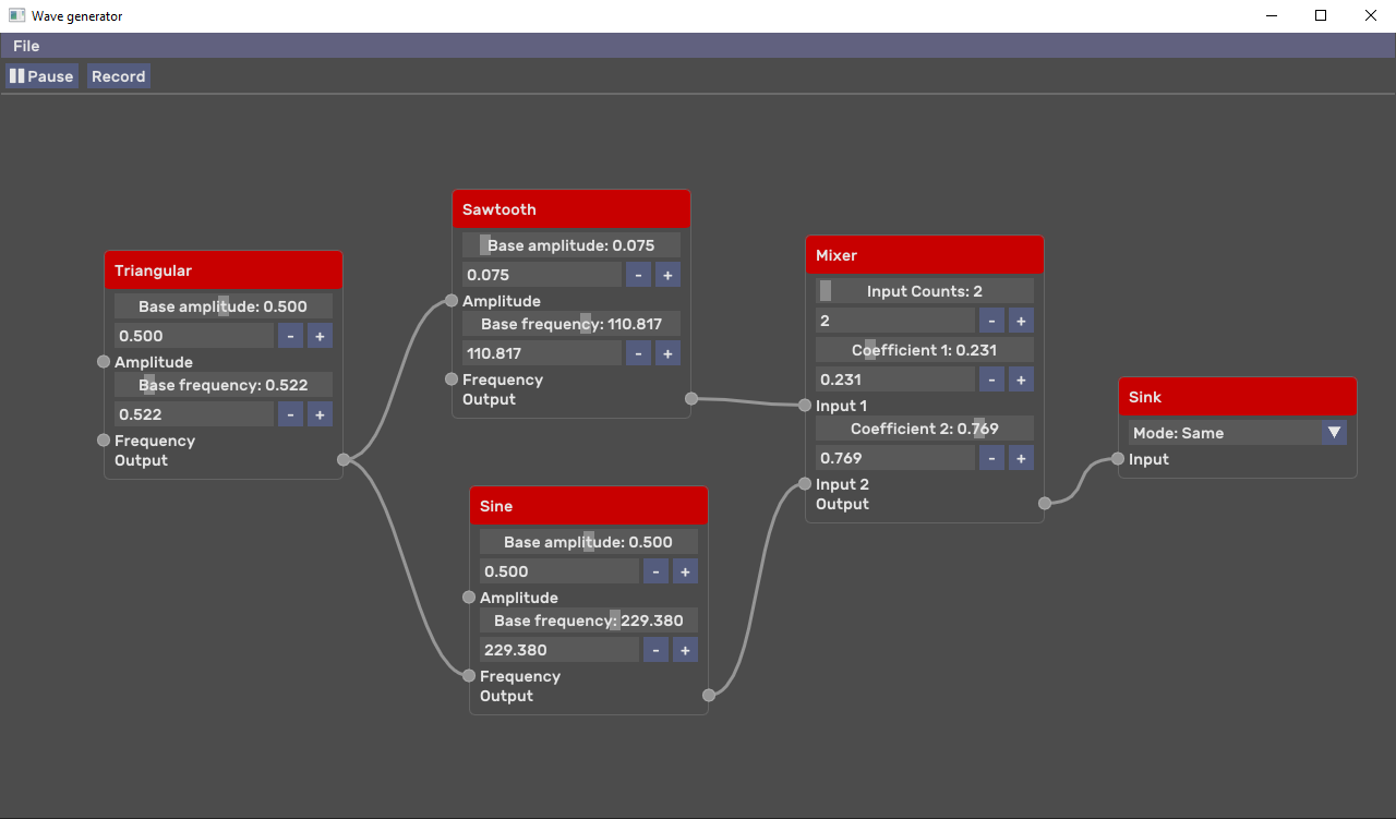 Application UI view