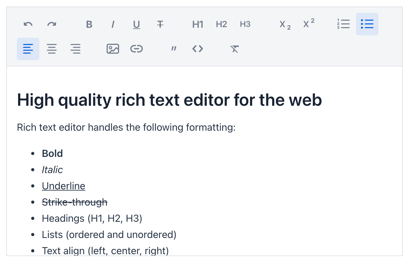 Screenshot of vaadin-rich-text-editor