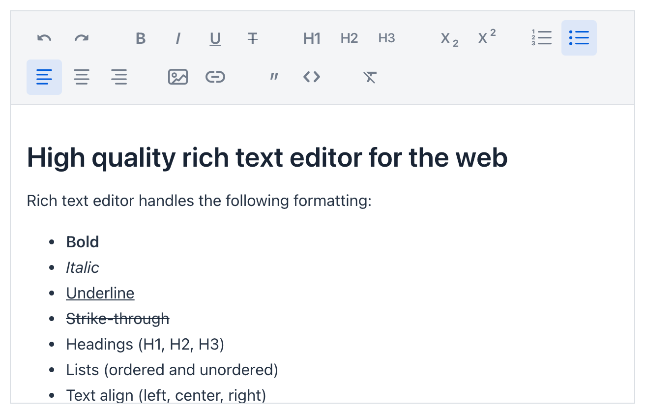 Free Rich Text Editor Js