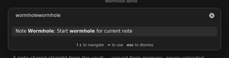 Command palette entries