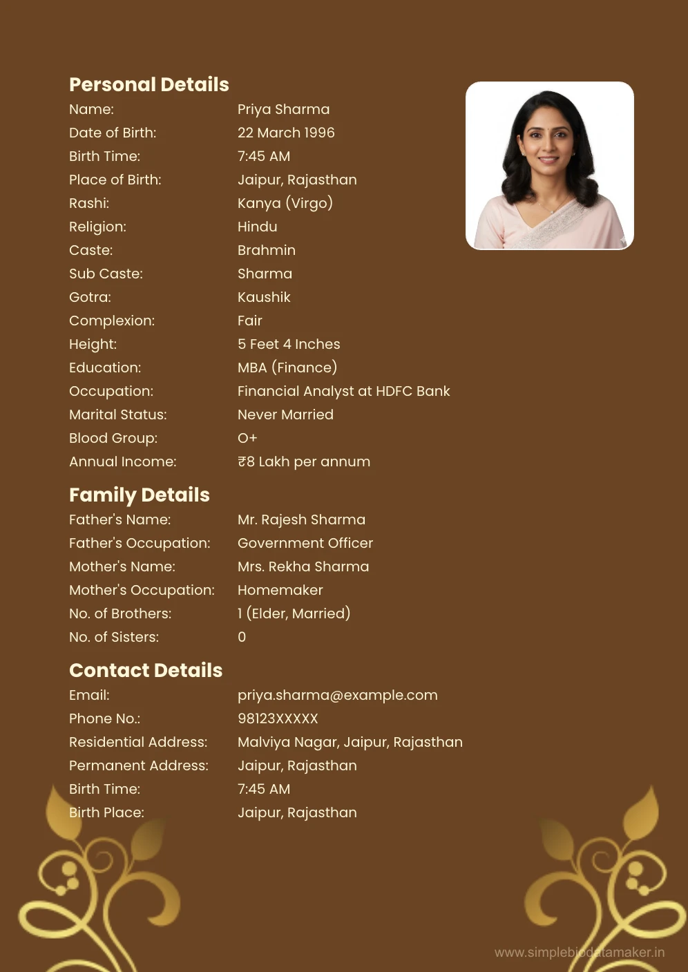 biodata for marriage