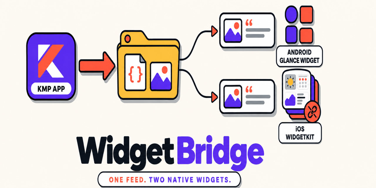 WidgetBridge: one feed from the KMP app, two native widgets