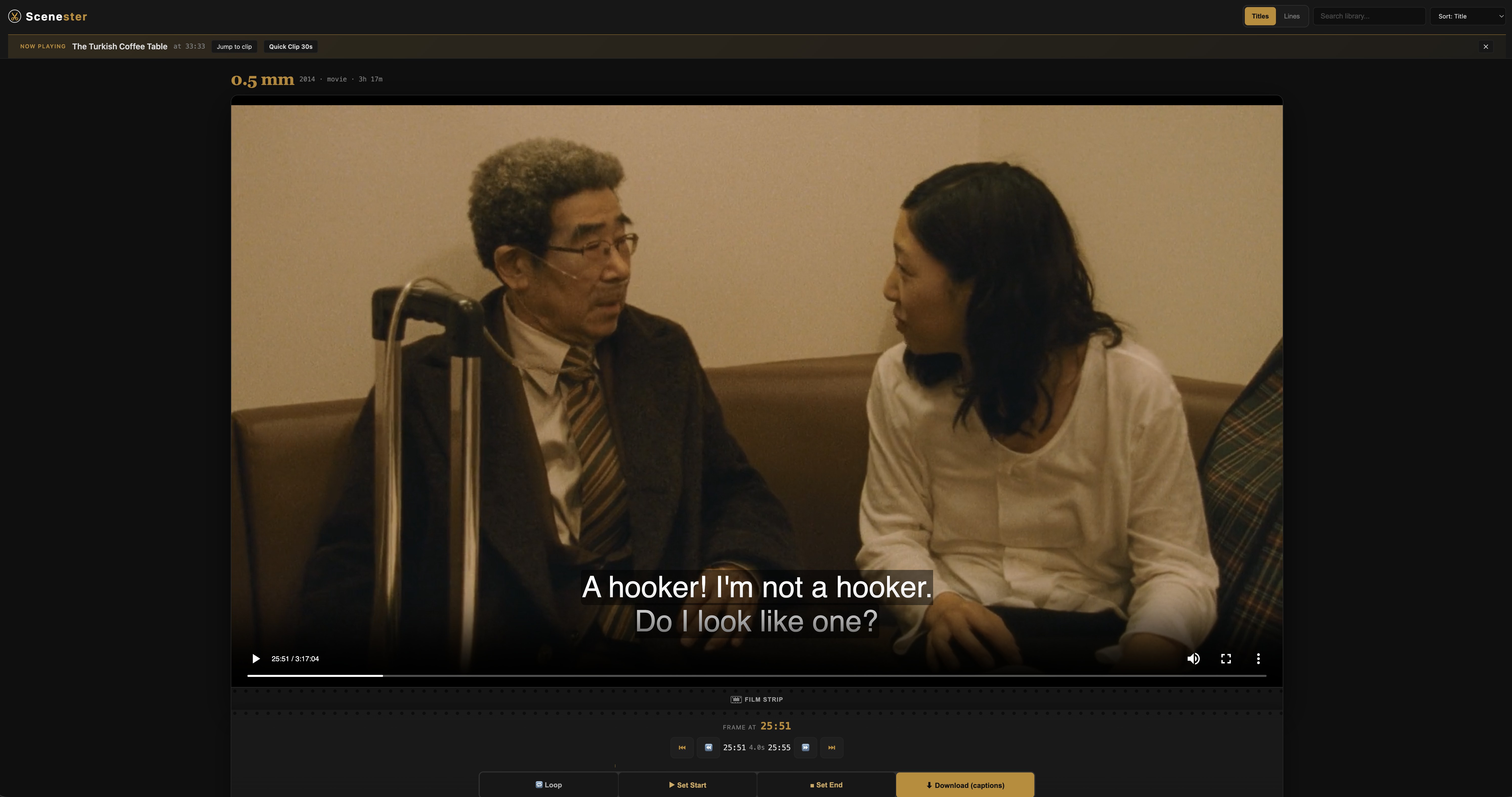Clip editor on desktop with a live video preview