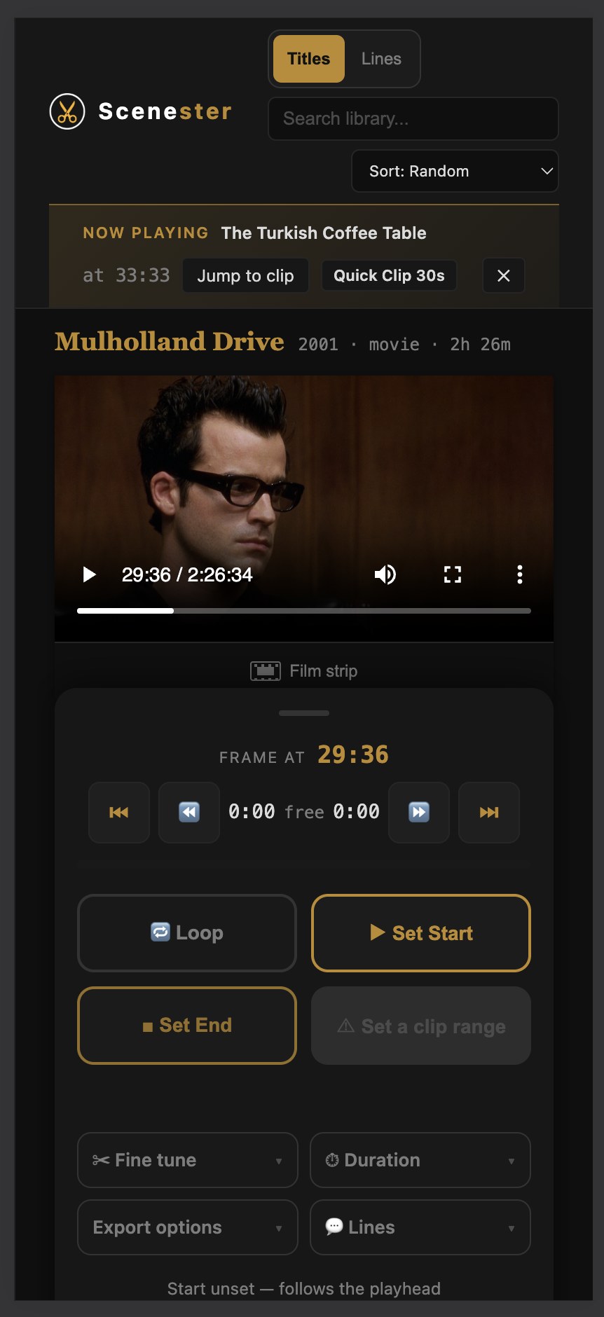 Clip editor on mobile