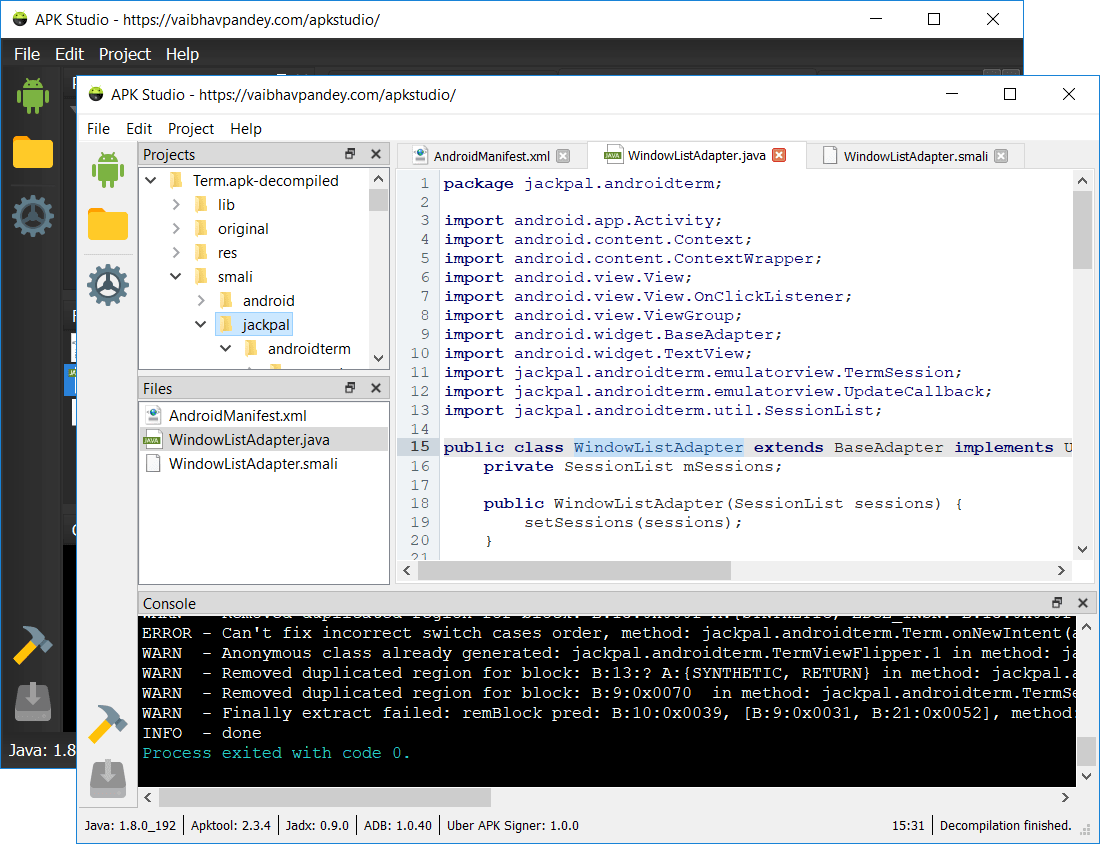 GitHub - vaibhavpandeyvpz/apkstudio: Open-source, cross platform Qt based  IDE for reverse-engineering Android application packages.