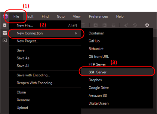 Config server using codeanywhere