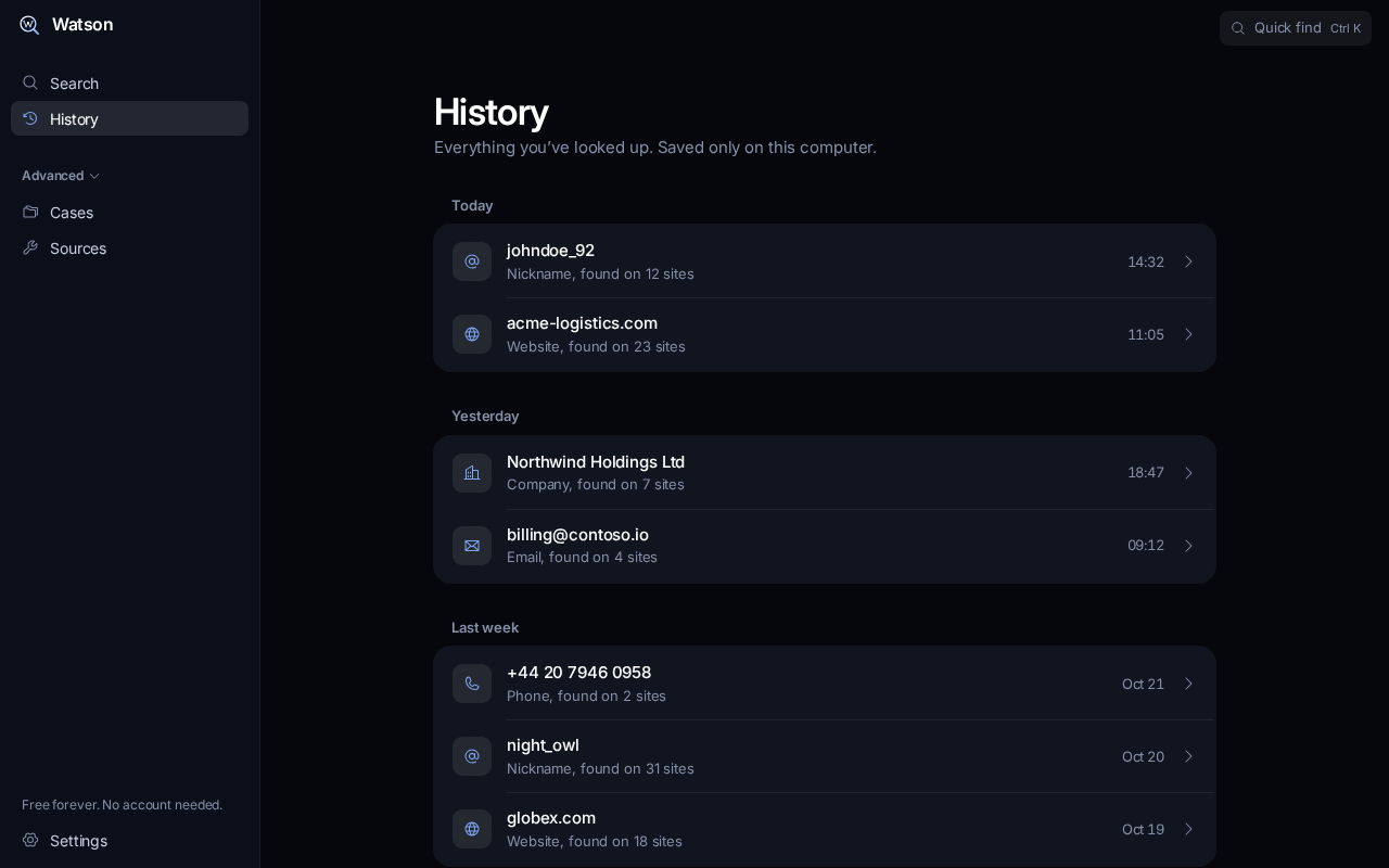 History