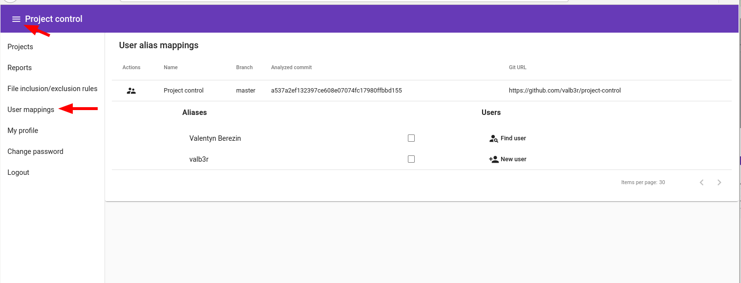 Click User mappings