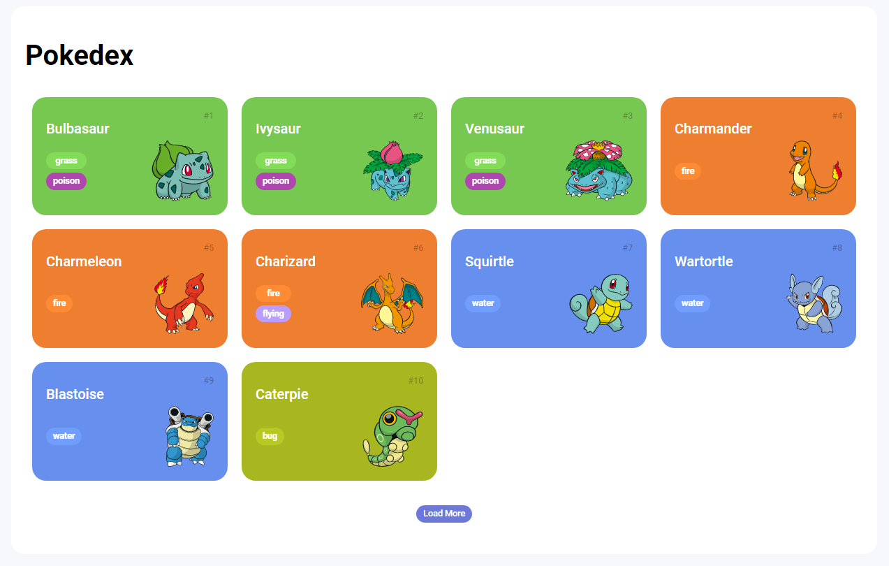 Pré-visualização do Projeto Pokedex