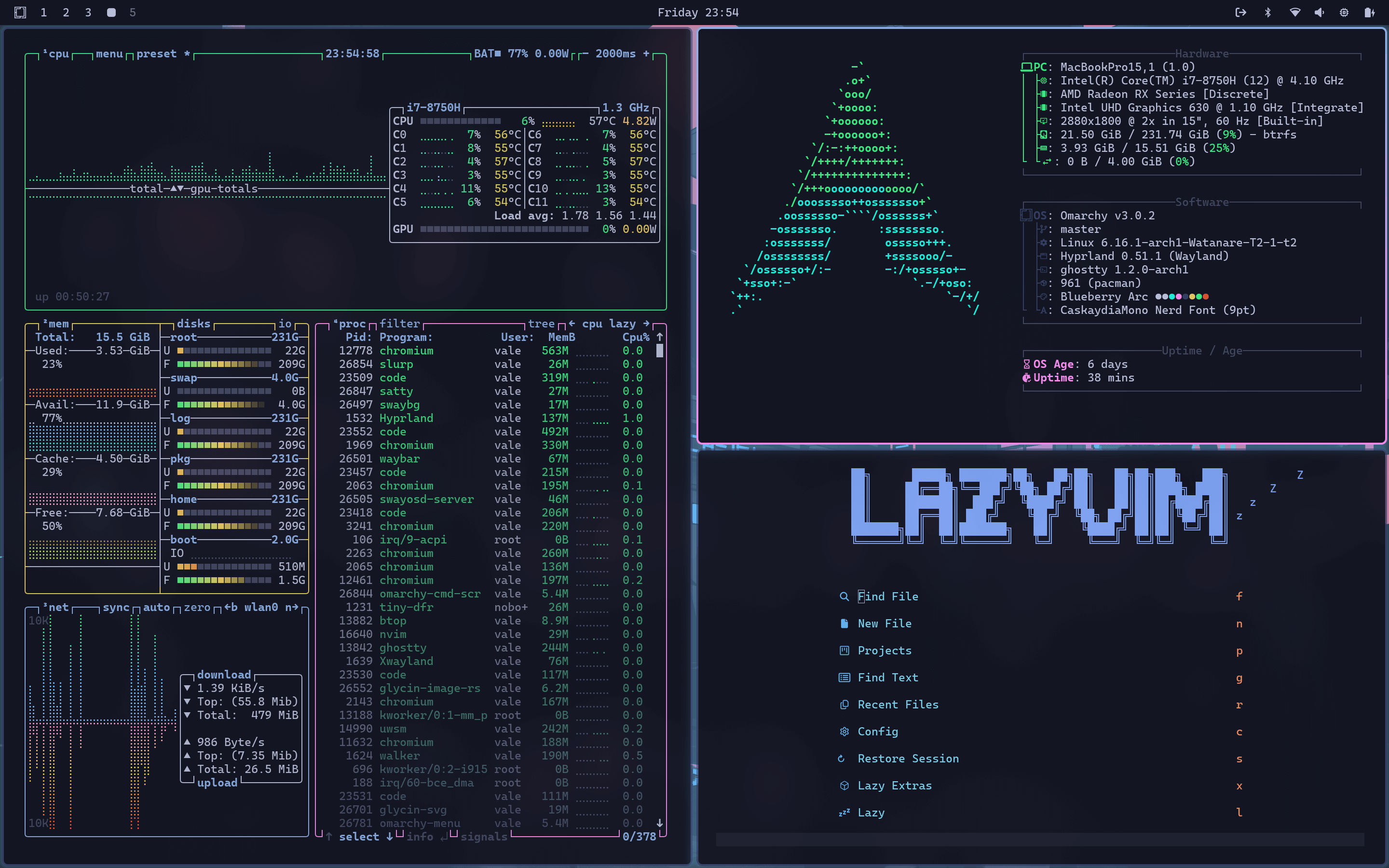 Arc Blueberry desktop preview