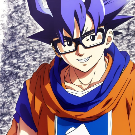 Goku with glasses