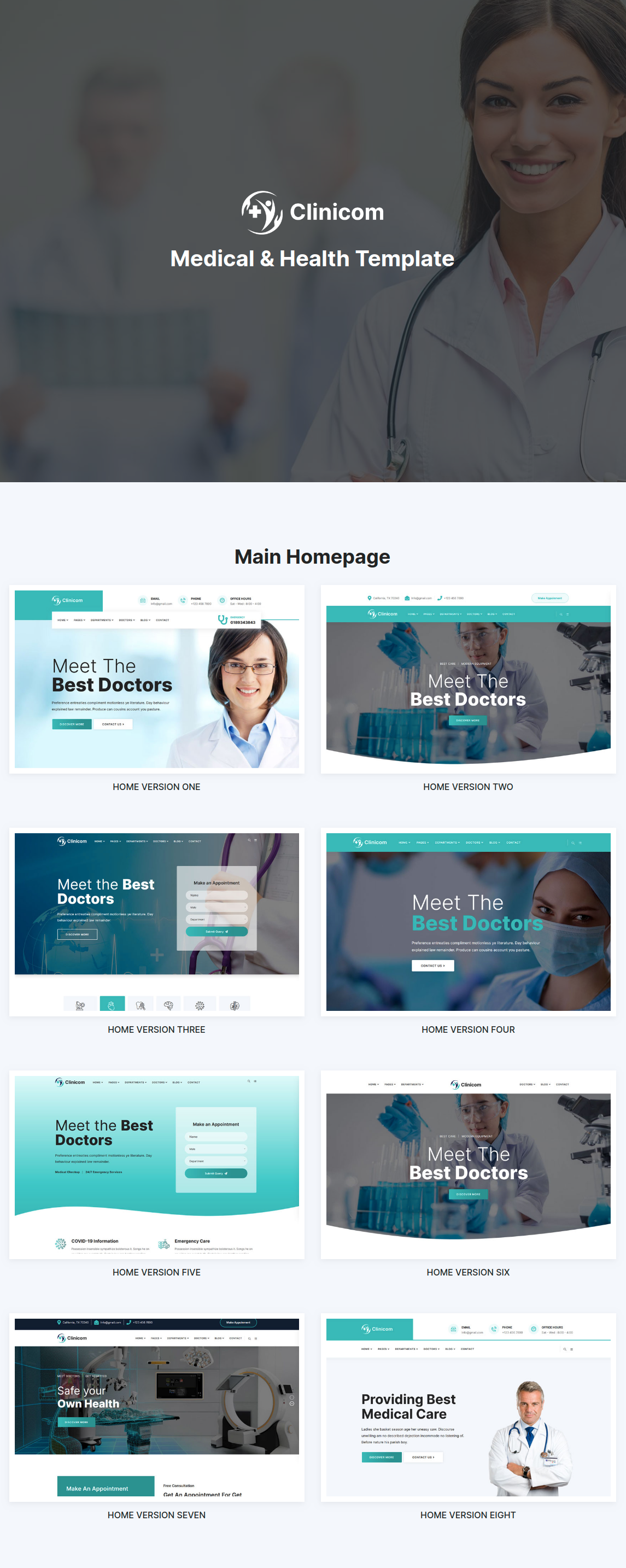Clinicom - Medical & Health Template