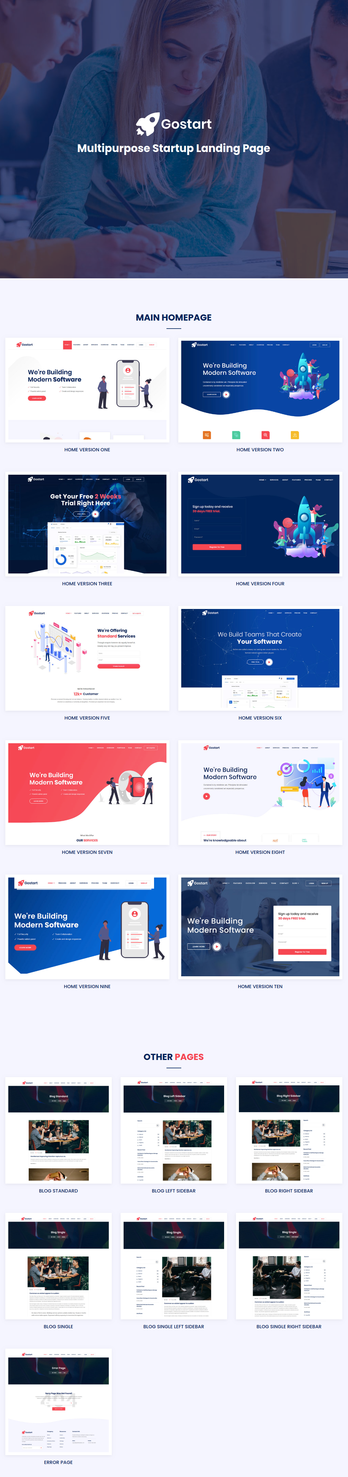 Gostart - Startup Landing Page - 1