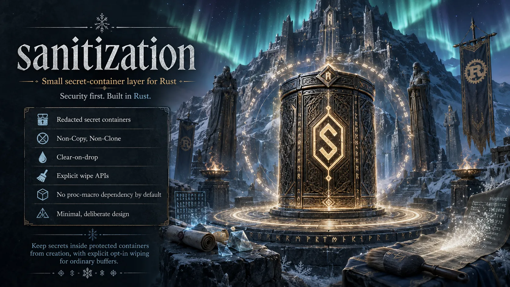 sanitization Rust crate overview