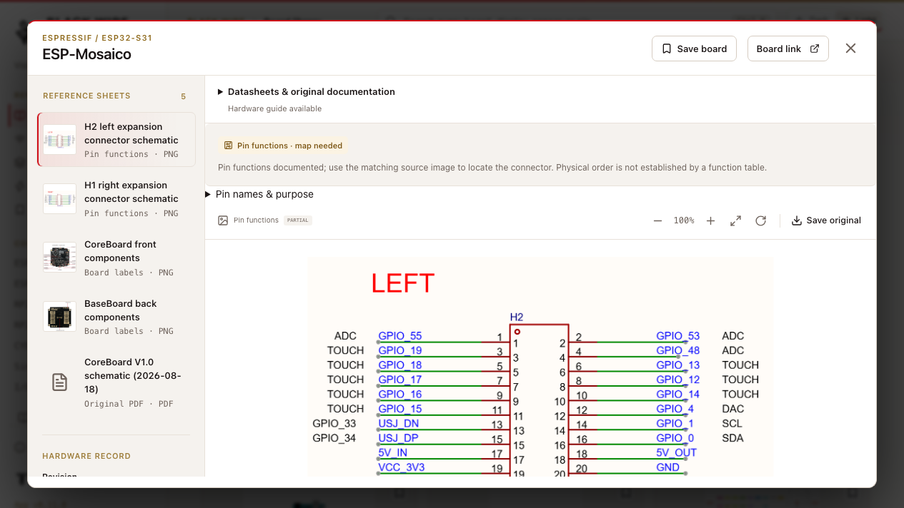 ESP-Mosaico connector reference in the refined viewer
