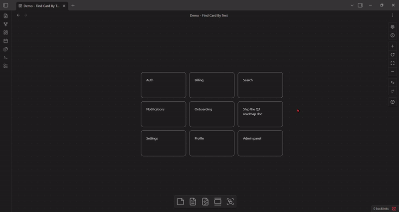Find card by text demo