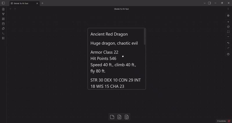 Shrink to fit demo