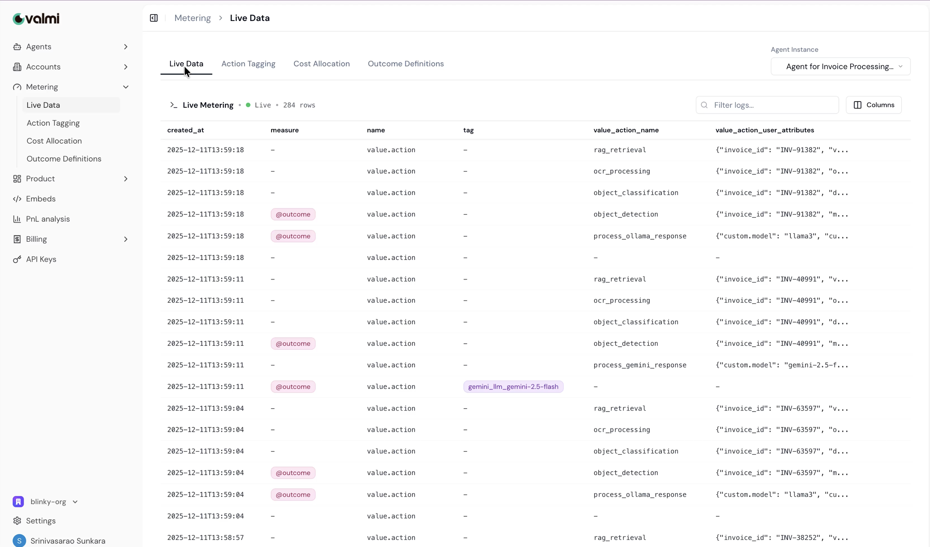 Agents Live Data
