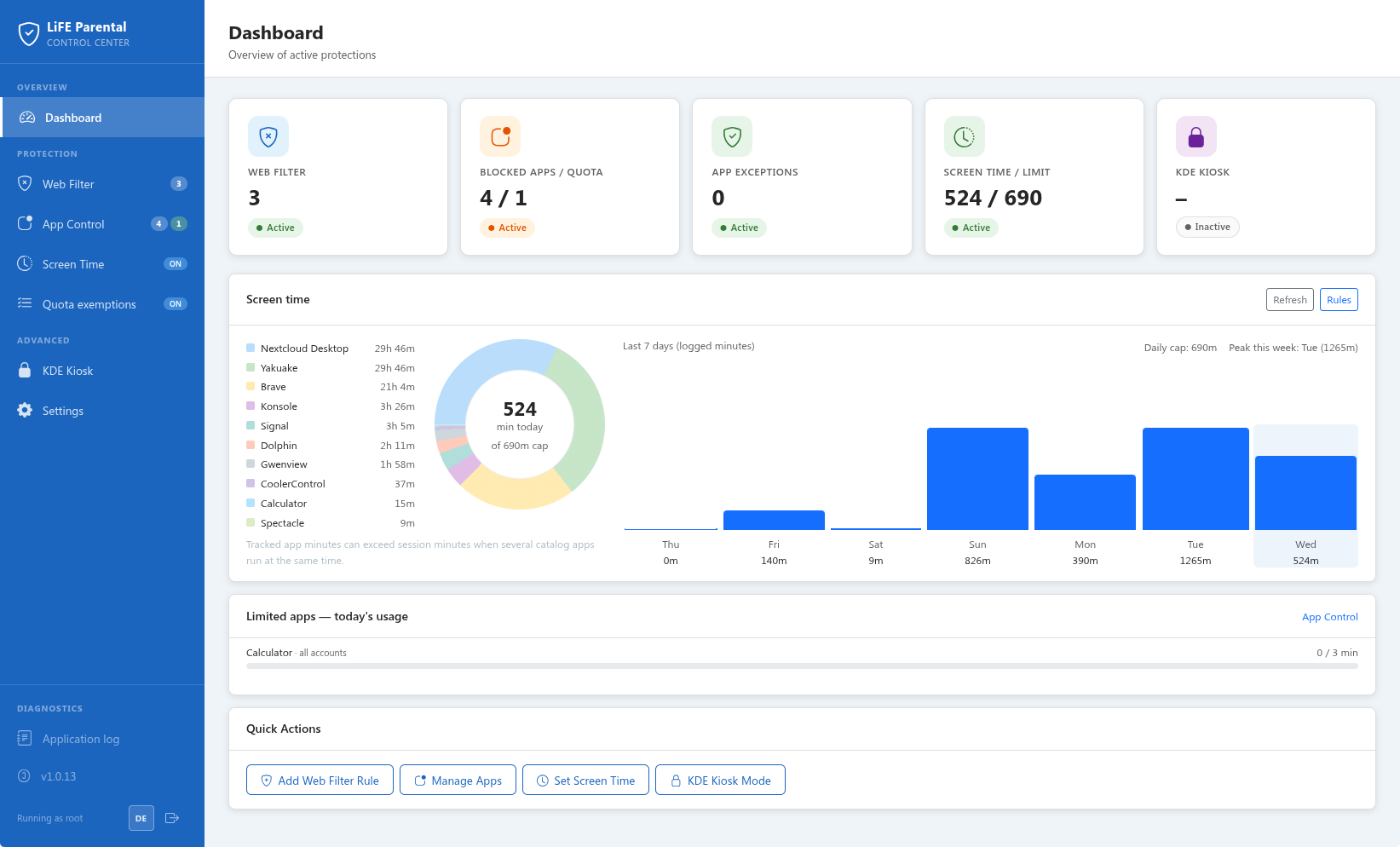 LiFE Parental Control Screenshot