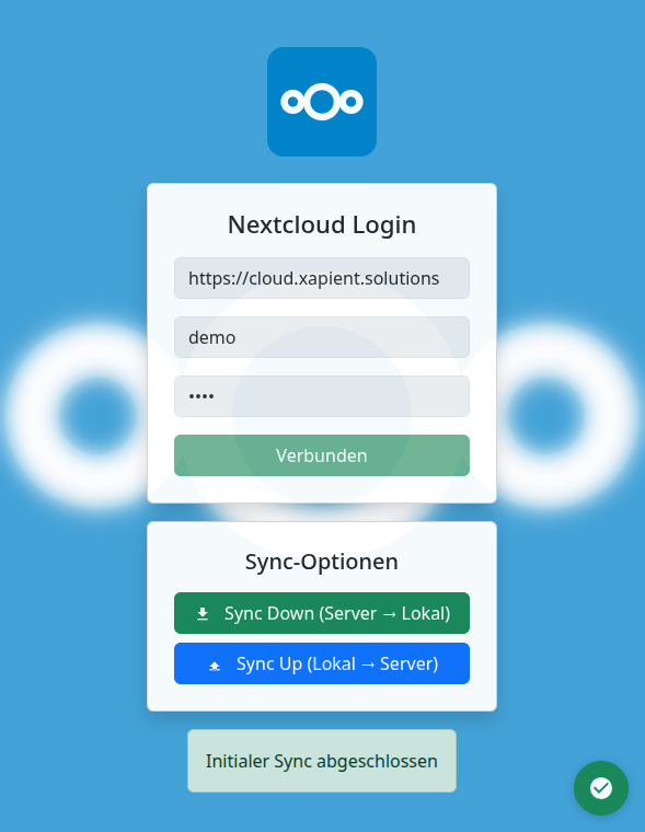 LiFE Nextcloud Sync Screenshot