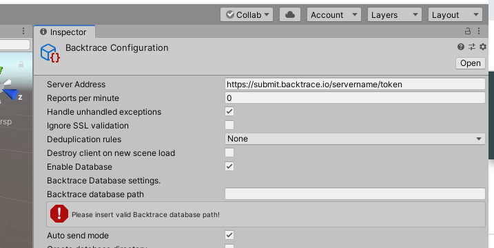 Full Backtrace configuration