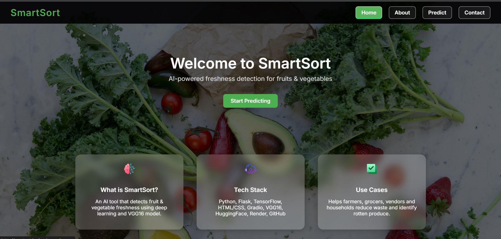 GitHub - vamsi746/smartsort: AI-Powered Fruit & Vegetable Classifier ...