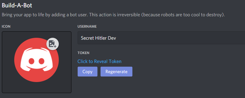 Discord developer portal screenshot