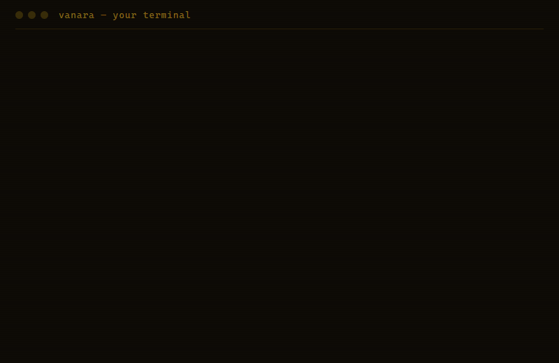 Terminal demo: npx vanara doctor scans the repo and recommends items, npx vanara install security-pack deploys six specialists, and the security-auditor catches a SQL injection in review