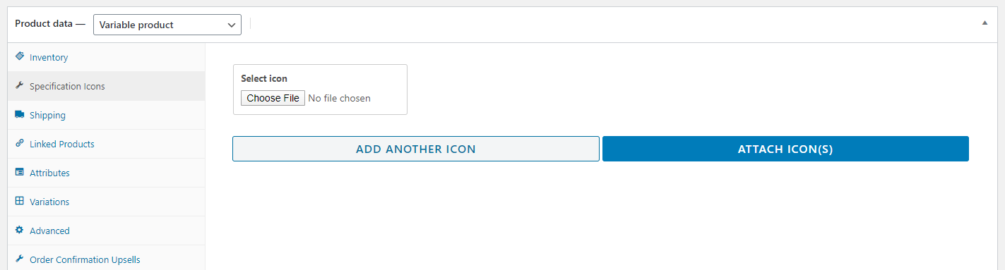 product edit page