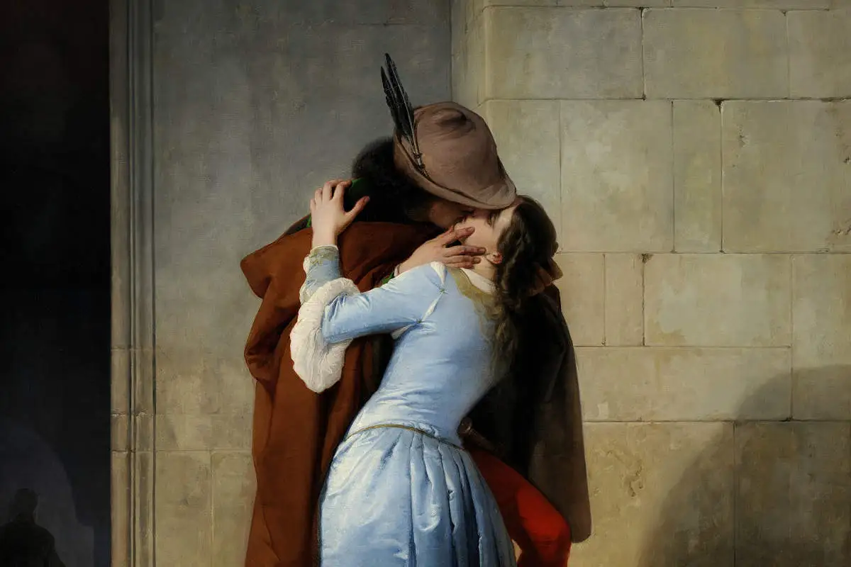 Francesco Hayez   The Kiss 1859 detail