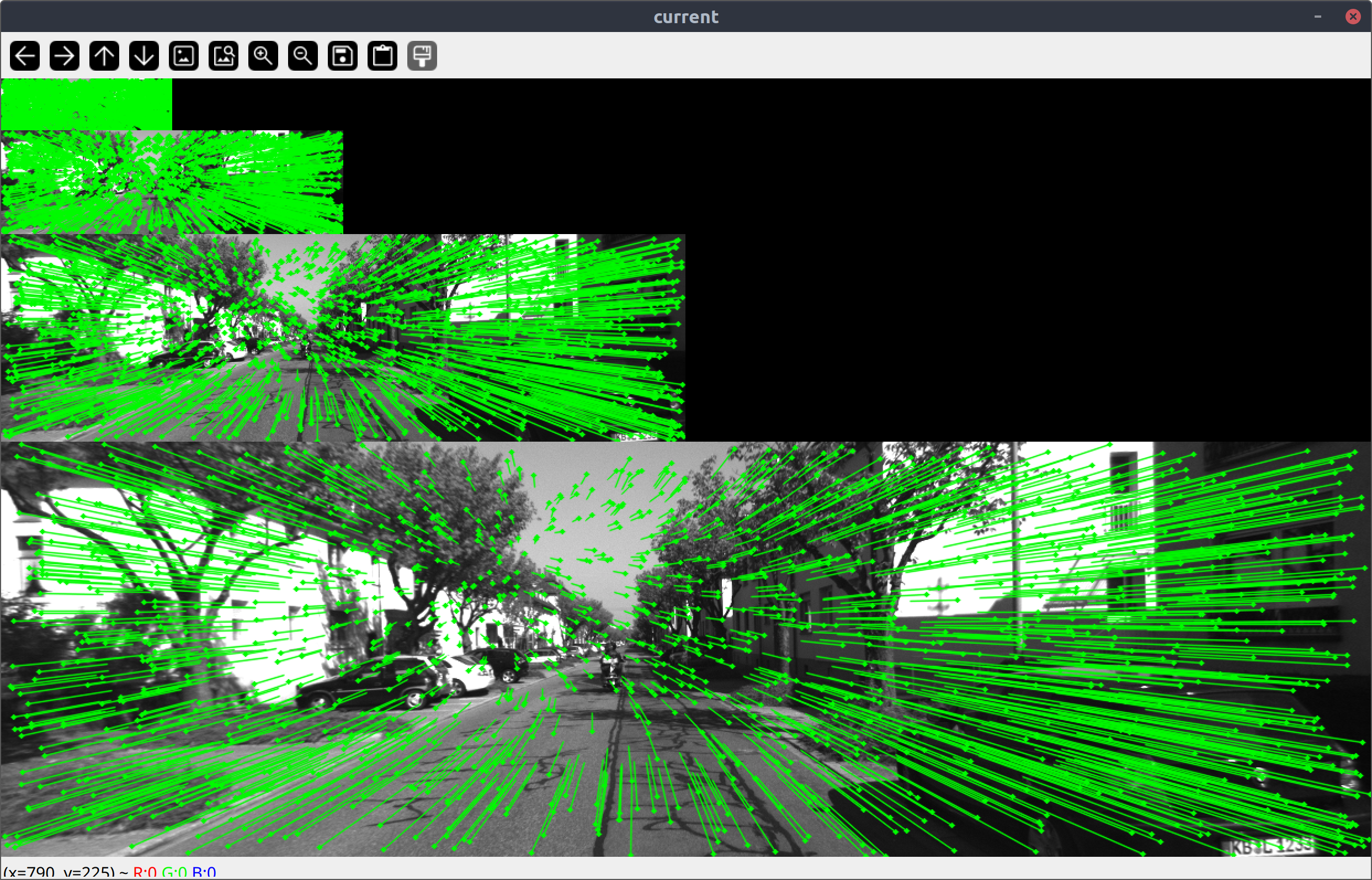 KITTI direct method for feature tracking