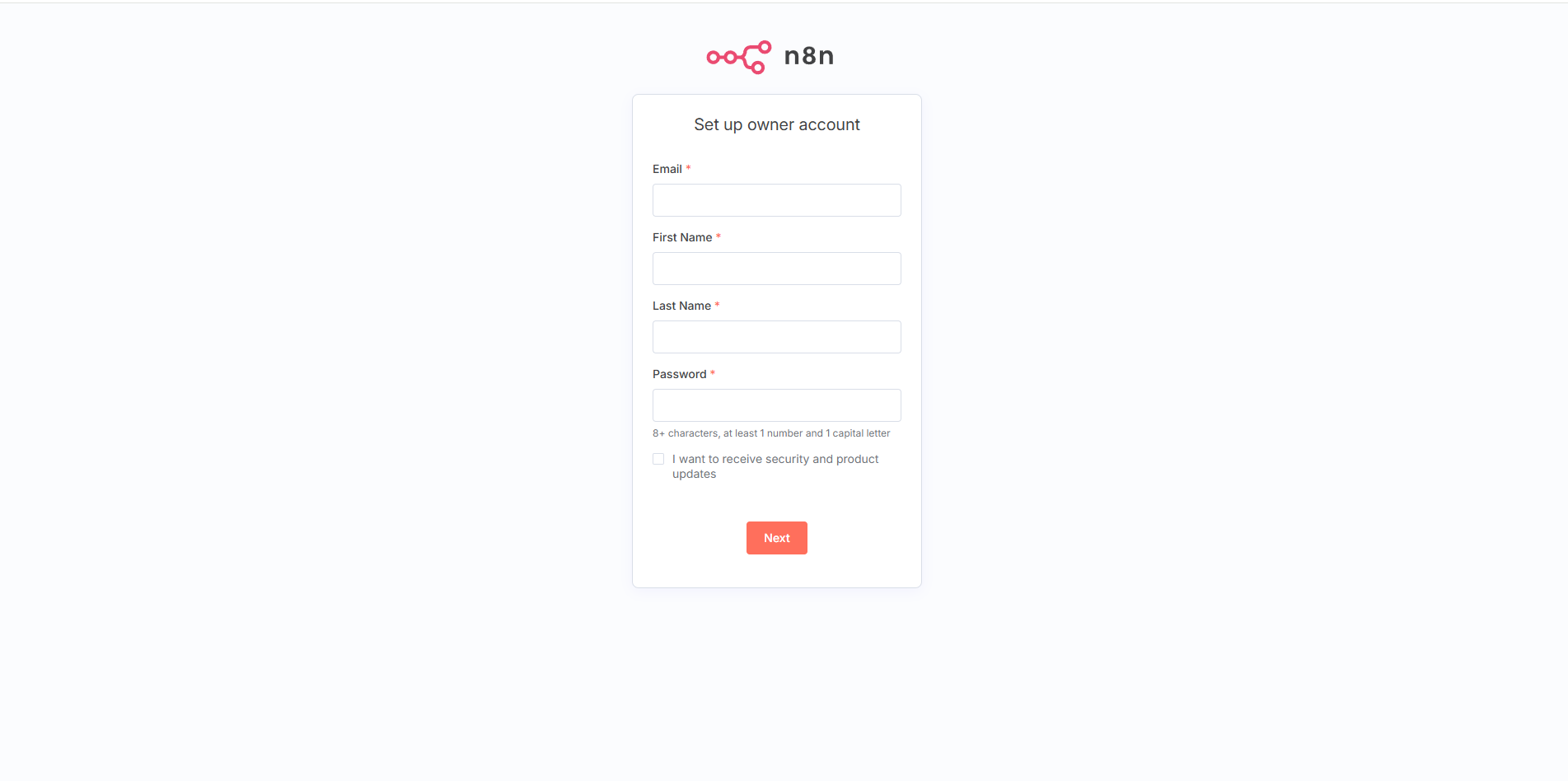 n8n Setup Interface