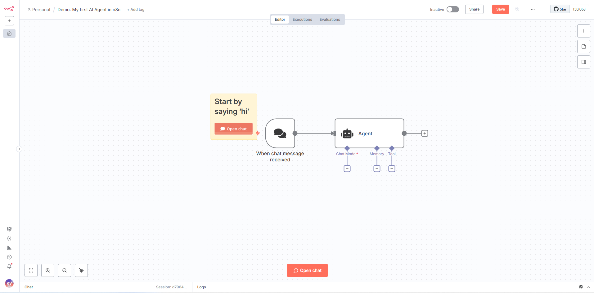 n8n Workflow Interface