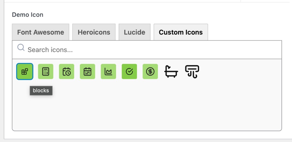 Icon picker